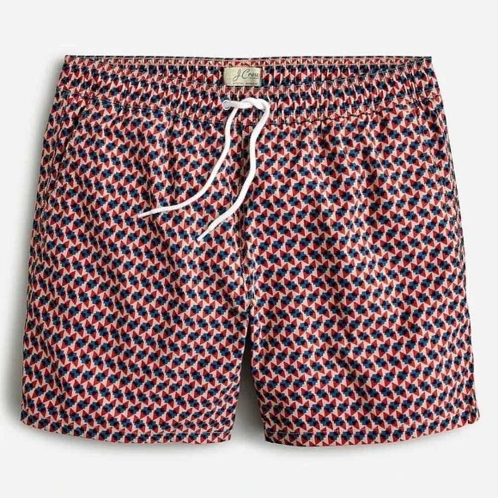 J. Crew Geometric 6" Men's Swim Trunk XL shorts‎